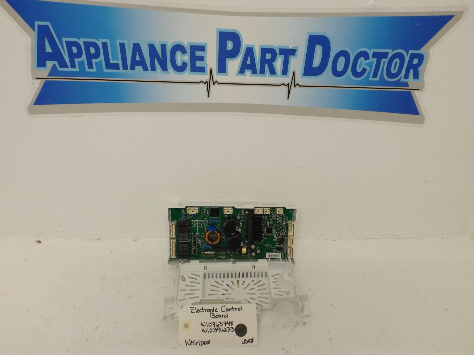 Whirlpool Washer W10763748 W10394233 Electronic Control Board Used Whirlpool Washer W10763748 W10394233 Electronic Control Board Used